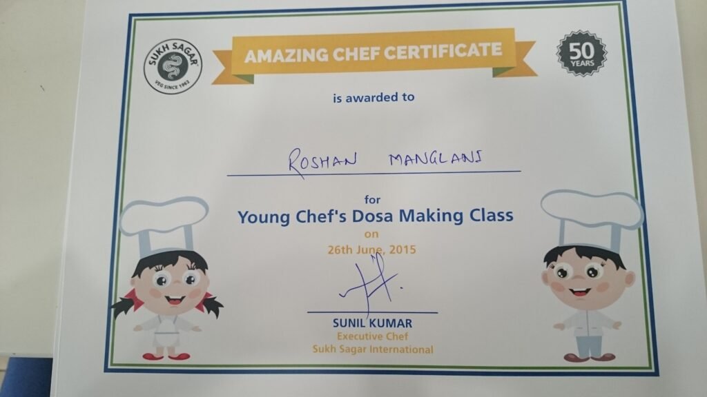 Little Chef Certificate